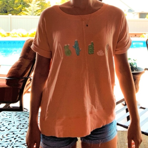 Hand Painted Cactus Tee - Picture 2 of 2